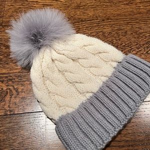 SOIA & KYO genuine fur toque/beanie